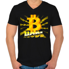 PRINTFASHION HODL 2 - Férfi V-nyakú póló - Fekete