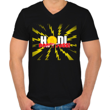 PRINTFASHION HODL DON'T FOSS - Férfi V-nyakú póló - Fekete férfi póló