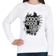 PRINTFASHION HODOR - Női pulóver - Fehér női pulóver, kardigán