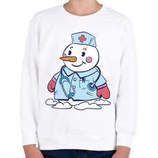 PRINTFASHION Hóember ápoló - Gyerek pulóver - Fehér