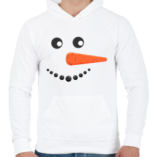 PRINTFASHION Hóember fej - Férfi kapucnis pulóver - Fehér