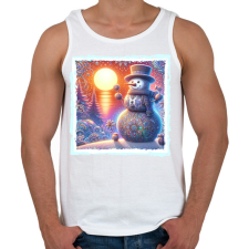 PRINTFASHION Hóember - Férfi atléta - Fehér atléta, trikó