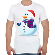 PRINTFASHION Hóember - Férfi póló - Fehér férfi póló