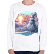 PRINTFASHION Hóember - Gyerek pulóver - Fehér