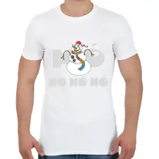 PRINTFASHION Hóember Ho Ho Hó - Férfi póló - Fehér férfi póló