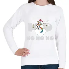 PRINTFASHION Hóember Ho Ho Hó - Női pulóver - Fehér női pulóver, kardigán