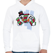 PRINTFASHION Hóemberes kontroller - Férfi kapucnis pulóver - Fehér férfi pulóver, kardigán