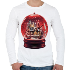 PRINTFASHION Hógömb - Férfi hosszú ujjú póló - Fehér