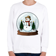PRINTFASHION Hógömb - Gyerek pulóver - Fehér