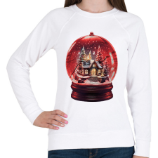 PRINTFASHION Hógömb - Női pulóver - Fehér női pulóver, kardigán