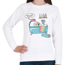PRINTFASHION Hogy legyél Unikornis  - Női pulóver - Fehér női pulóver, kardigán