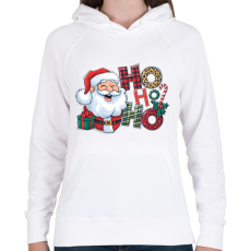 PRINTFASHION HOHOHO 1 - Női kapucnis pulóver - Fehér