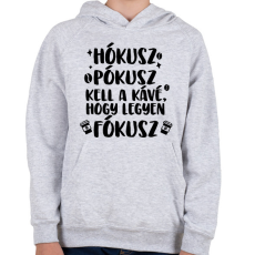 PRINTFASHION Hókusz Pókusz - Gyerek kapucnis pulóver - Sport szürke