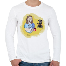 PRINTFASHION Hol vagy - Férfi hosszú ujjú póló - Fehér