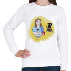 PRINTFASHION Hol vagy - Női pulóver - Fehér