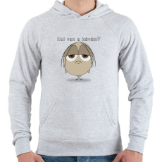 PRINTFASHION Hol van a kávém? - Férfi kapucnis pulóver - Sport szürke