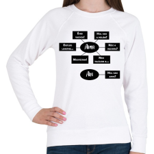 PRINTFASHION Hol van anya? - Fekete - Női pulóver - Fehér női pulóver, kardigán