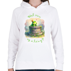 PRINTFASHION Hol van az a lány? - Női kapucnis pulóver - Fehér