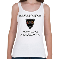 PRINTFASHION Hol volt Gondor? (karácsonyfa) - Női atléta - Fehér