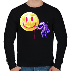PRINTFASHION Hold smile - Férfi pulóver - Fekete