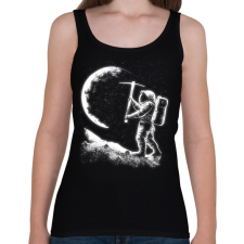 PRINTFASHION Holdbányász űrhajós - Női atléta - Fekete női trikó