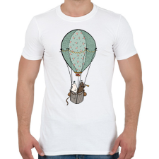 PRINTFASHION Hőlégballon - Férfi póló - Fehér férfi póló