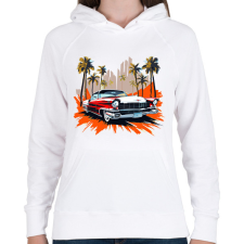 PRINTFASHION Holiday - Női kapucnis pulóver - Fehér női pulóver, kardigán