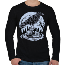 PRINTFASHION Holló  - Férfi hosszú ujjú póló - Fekete