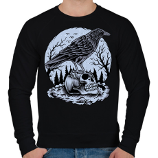 PRINTFASHION Holló  - Férfi pulóver - Fekete