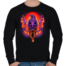 PRINTFASHION Holló - Férfi pulóver - Fekete férfi pulóver, kardigán