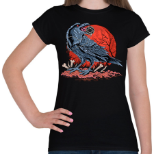 PRINTFASHION Holló  - Női póló - Fekete női póló