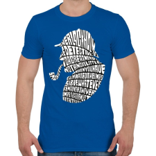 PRINTFASHION Holmes - Férfi póló - Királykék férfi póló