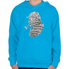 PRINTFASHION Holmes - Gyerek kapucnis pulóver - Azúrkék gyerek pulóver, kardigán