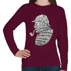 PRINTFASHION Holmes - Női pulóver - Bordó