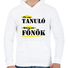 PRINTFASHION Holnap már főnök - Férfi kapucnis pulóver - Fehér női pulóver, kardigán