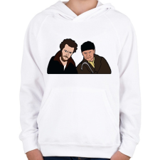 PRINTFASHION Home alone - Gyerek kapucnis pulóver - Fehér gyerek pulóver, kardigán