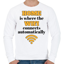 PRINTFASHION Home is where - Férfi pulóver - Fehér férfi pulóver, kardigán