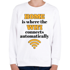 PRINTFASHION Home is where - Gyerek pulóver - Fehér