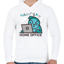 PRINTFASHION HOME OFFICE MINDEN NAP - Férfi kapucnis pulóver - Fehér férfi pulóver, kardigán