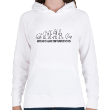 PRINTFASHION Homo micofanaticus (világos) - Női kapucnis pulóver - Fehér női pulóver, kardigán