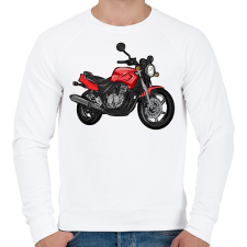 PRINTFASHION Honda Cb 500 y pc32 - Férfi pulóver - Fehér férfi pulóver, kardigán