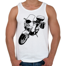 PRINTFASHION honda transalp - Férfi atléta - Fehér atléta, trikó