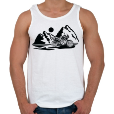 PRINTFASHION honda transalp hegyekben2 - Férfi atléta - Fehér