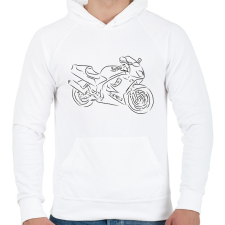PRINTFASHION honda vfr2 - Férfi kapucnis pulóver - Fehér férfi pulóver, kardigán