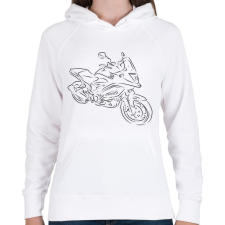 PRINTFASHION honda vfr4 - Női kapucnis pulóver - Fehér női pulóver, kardigán