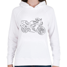 PRINTFASHION honda vfr - Női kapucnis pulóver - Fehér női pulóver, kardigán