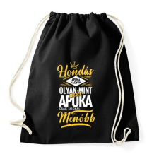 PRINTFASHION Hondás apuka - Sportzsák, Tornazsák - Fekete tornazsák