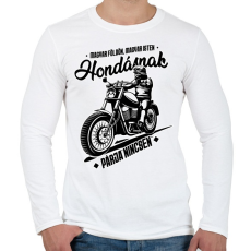 PRINTFASHION Hondásnak párja nincsen - Férfi hosszú ujjú póló - Fehér