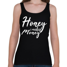PRINTFASHION Honey I make money - Női atléta - Fekete