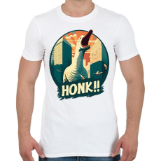PRINTFASHION Honk! - Férfi póló - Fehér